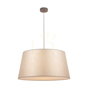 Závěsné svítidlo Prata, 1xE27, Max. 40 W, šedý kov / průhledný PVC kabel / stříbrný stínidlo, Ø 60 cm small 1