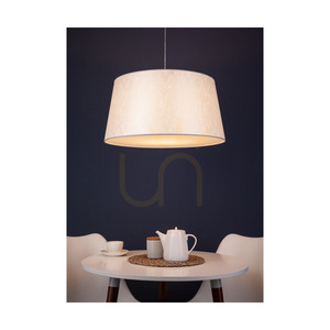 Závěsné svítidlo Prata, 1xE27, Max. 40 W, šedý kov / průhledný PVC kabel / stříbrný stínidlo, Ø 60 cm small 2