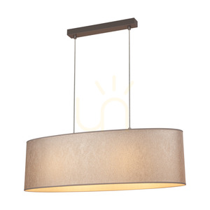 Závěsné svítidlo Prata, 2xE27, Max. 40 W, šedý kov / průhledný PVC kabel / stříbrný stínidlo, 80 cm small 1