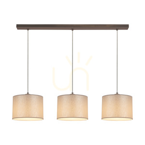 Závěsné svítidlo Prata, 3xE27, Max. 40 W, šedý kov / průhledný PVC kabel / stříbrný stínidlo, 100 cm small 1