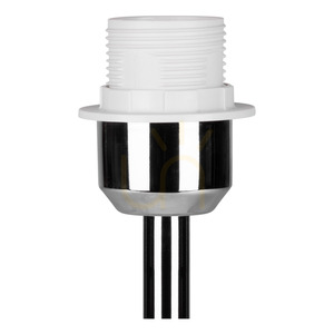 Stolní lampa Prata, 1xE27, Max. 40 W, chromovaný kov / průhledný PVC kabel / stříbrný stínidlo, Ø 25 cm small 2