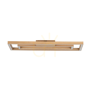 Stropní svítidlo Ramme, 2×LED, 3000 K, 57 W, olejovaný dub, 83 cm small 3