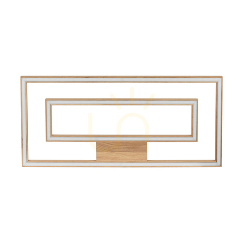 Kontrola Stropní svítidlo Ramme, 2×LED, 3000 K, 57 W, olejovaný dub, 83 cm