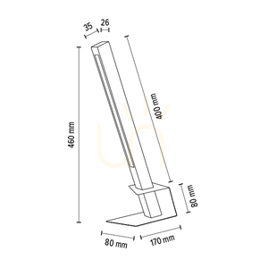 Stolní lampa Rapid, 1xLED, 3000 K, 4,5 W, olejovaný dub / černý kov / černý PVC kabel (23 cm) small 4