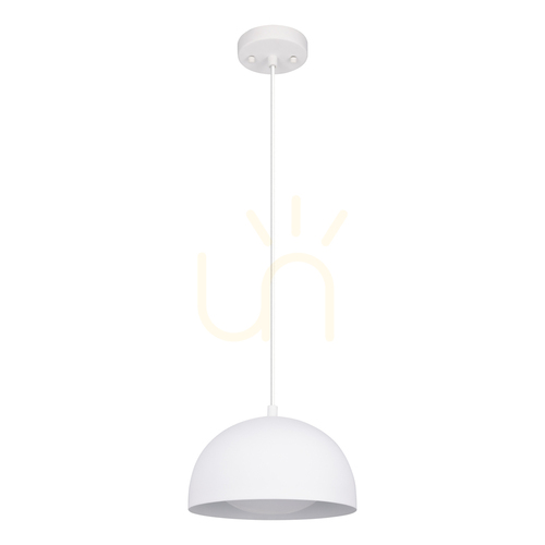 Kontrola Závěsné svítidlo Ray, včetně 1 ks LED 3000 K 10 W, bílý kov / průhledný PVC kabel, Ø 25,5 cm