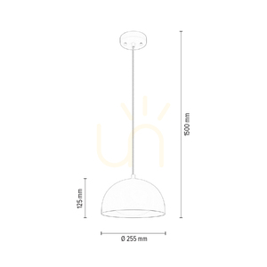Závěsné svítidlo Ray, včetně 1 ks LED 3000 K 10 W, hliník, kabel z kovu a průhledného PVC, Ø 25,5 cm small 4