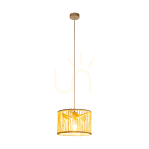 Závěsné svítidlo Reve, 1xE27, Max. 15 W LED, olejovaný dub/přírodní, opletený kabel/krémově zbarvená opletená bavlněná šňůra, Ø 30 cm small 1