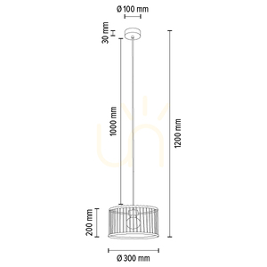 Závěsné svítidlo Reve, 1xE27, Max. 15 W LED, olejovaný dub/přírodní, opletený kabel/krémově zbarvená opletená bavlněná šňůra, Ø 30 cm small 5