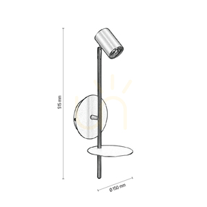 Nástěnné svítidlo Rogna, 1xGU10, Max. 50 W, bílý kov, 19,5 cm small 2