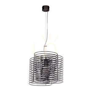 Závěsné svítidlo Ringo, 1xE27, Max. 60 W, černý kov / černý PVC kabel, Ø 28 cm small 0