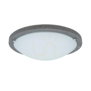 Stropní svítidlo Rocky, 1xLED, 2700 K, 13 W, betonově šedé/bílý skleněný stínidlo, Ø 35 cm small 1