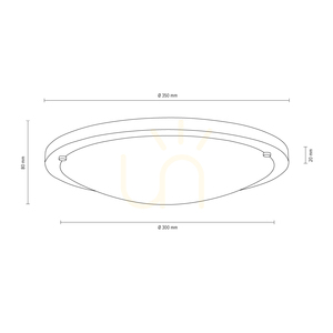Stropní svítidlo Rocky, 1xLED, 2700 K, 13 W, betonově šedé/bílý skleněný stínidlo, Ø 35 cm small 2