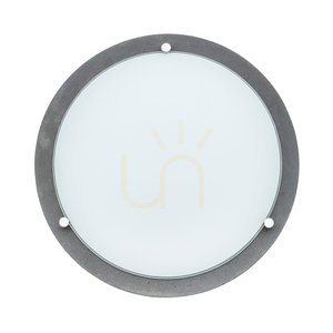 Stropní svítidlo Rocky, 1xLED, 2700 K, 13 W, betonově šedé/bílý skleněný stínidlo, Ø 35 cm small 0