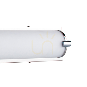Nástěnné svítidlo Romy, včetně LED žárovky 3000 K, 40 W, chromovaný kov / bílý skleněný stínidlo, 89 cm small 1