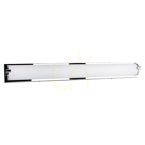 Kontrola Nástěnné svítidlo Romy, včetně LED žárovky 3000 K, 40 W, chromovaný kov / bílý skleněný stínidlo, 89 cm