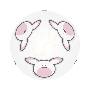 Stropní svítidlo Rubby, 2xE27, Max. 60 W, chromovaný kov / bílé skleněné stínidlo, Ø 40 cm small 3