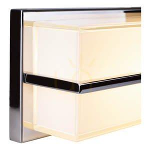 Nástěnné svítidlo Sally, včetně LED žárovky 3000 K, 20 W, chromovaný kov / bílé skleněné stínidlo, 60 cm small 2
