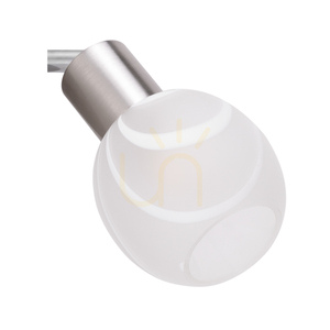Stropní svítidlo Sara, 3xE14, Max. 40 W, saténově matný kov/bílá, skleněný stínidlo, 59 cm small 2