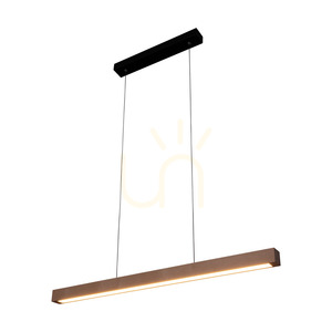 Malé závěsné svítidlo Single 2xLED 3000K 28,5 W, bříza/černý kov/průhledný PVC kabel s dotykovým stmívačem, 100 cm small 1