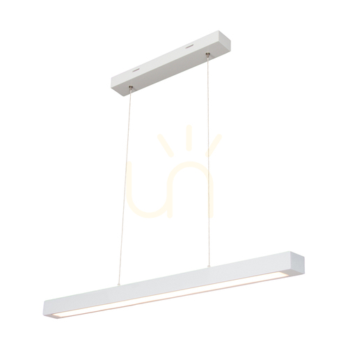Kontrola Malé závěsné svítidlo 2xLED 3000K 22,5 W, bílé bukové dřevo / průhledný PVC kabel s dotykovým stmívačem, 80 cm