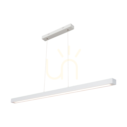 Kontrola Malé závěsné svítidlo 2xLED 3000K 34,5 W, bílé bukové dřevo / průhledný PVC kabel s dotykovým stmívačem, 110 cm