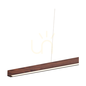 Malé závěsné svítidlo 2xLED 3000K 34,5 W, bukové a ořechové dřevo / průhledný PVC kabel s dotykovým stmívačem, 120 cm small 1