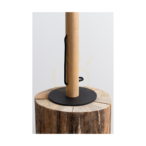 Stolní lampa Solange, 1xE27, Max. 60 W, olejovaný dub / černý kov / černý opletený kabel, Ø 15 cm small 4