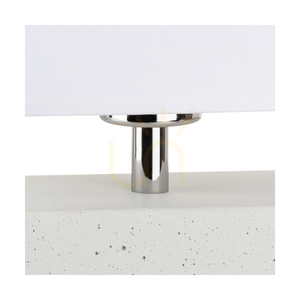 Stolní lampa Strong Double, 1xE27, Max. 25 W, bílý beton / černý PVC kabel / bílý stínidlo, 22 cm small 1