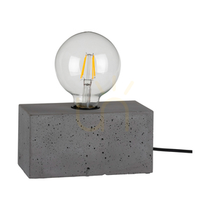 Stolní lampa Strong Double, 1xE27, Max. 25 W, betonově šedá/černá, PVC kabel 18 cm small 0