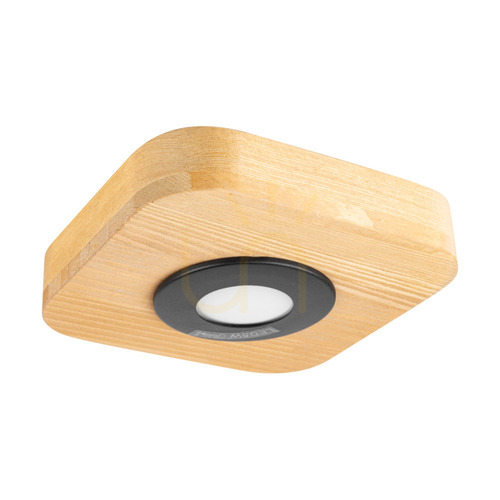 Kontrola Stropní svítidlo Sunniva, včetně 1x LED 3000 K 5 W, borovice mořená do hněda / černý kov, 14 cm
