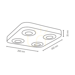 Stropní svítidlo Sunniva, včetně 4x LED 3000 K 5 W, bukové a ořechové dřevo / saténový kov, 26 cm small 2