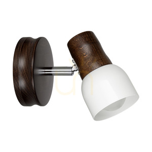 Nástěnné svítidlo Svantje 1xE14 Max. 40 W, buk a ořech / chromovaný kov / bílý kovový stínidlo 17 cm small 0