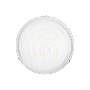 Stropní svítidlo Sydney, 2xE27, Max. 60 W, chromovaný kov / bílé skleněné stínidlo, Ø 40 cm small 2