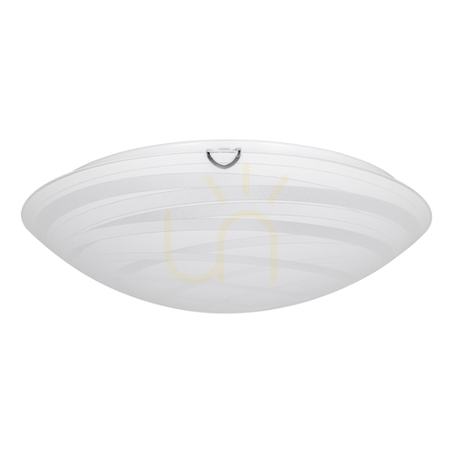 Kontrola Stropní svítidlo Sydney, 2xE27, Max. 60 W, chromovaný kov / bílé skleněné stínidlo, Ø 40 cm