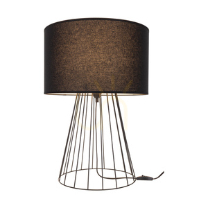 Stolní lampa Swan, 1xE27, Max. 60 W, černý kov / černý PVC kabel / černý stínidlo, Ø 40 cm small 1