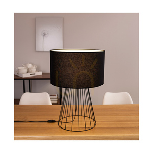 Stolní lampa Swan, 1xE27, Max. 60 W, černý kov / černý PVC kabel / černý stínidlo, Ø 40 cm small 3