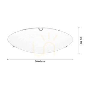 Stropní svítidlo Sydney, včetně 1 ks LED žárovky 2700 K, 18 W, chromovaný kov / bílý skleněný stínidlo, Ø 40 cm small 5