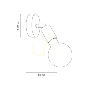 Nástěnné svítidlo Takada 1xE27 Max. 25 W, borovice mořená do šeda / černý kov, 13 cm small 2
