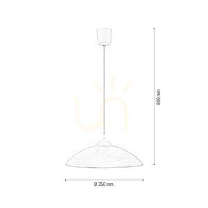 Závěsné svítidlo Sydney, 1xE27, Max. 60 W, bílý plast / bílý skleněný stínidlo, Ø 35 cm small 4