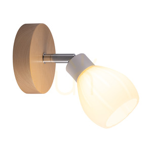 Nástěnné svítidlo Talea, včetně 1 LED žárovky G9 (max.. 3 W), bříza/bílý kov/bílý skleněný stínidlo, Ø 10 cm small 1