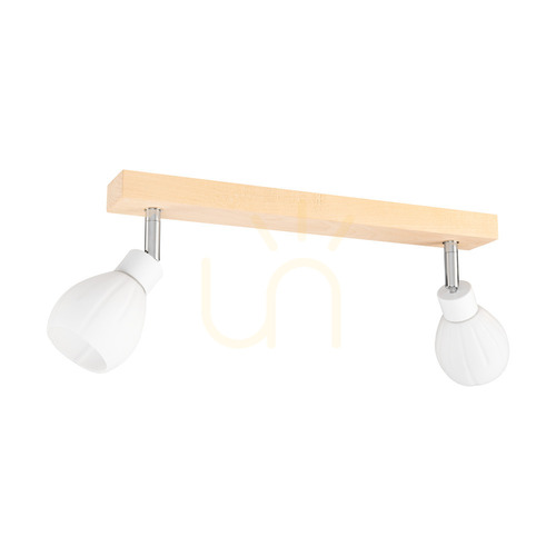 Kontrola Stropní svítidlo Talea, včetně 2 LED žárovek G9 (max.. 3 W), bříza/bílý kov/bílý skleněný stínidlo, 39 cm