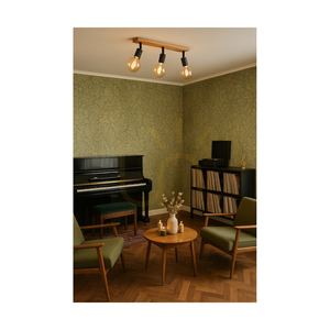 Stropní svítidlo Tamea, 3xE27, Max. 25 W, olejovaný dub/černý kov, 52 cm small 2