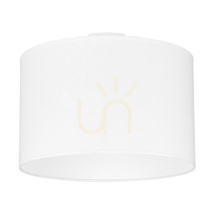 Stropní svítidlo Timon, 1xE27, Max. 40 W, bílý kov / bílé stínidlo, Ø 38 cm small 0