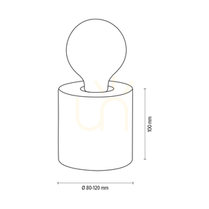 Stolní lampa Trabo, 1xE27, Max. 25 W, borovice mořená do šeda, černý PVC kabel, Ø 8–12 cm small 4