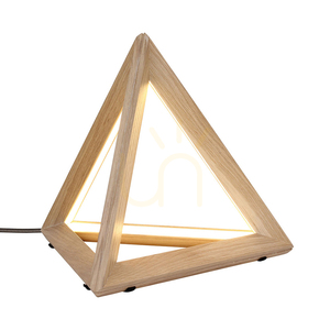 Stolní lampa Trigonon, 1×LED, 3000 K, 27 W, olejovaný dub/černá, PVC kabel 42 cm small 1