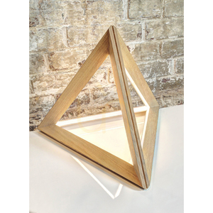Stolní lampa Trigonon, 1×LED, 3000 K, 27 W, olejovaný dub/černá, PVC kabel 42 cm small 2