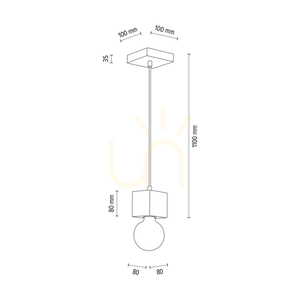 Závěsné svítidlo Trongo Square, 1xE27, Max. 60 W, bukové a ořechové dřevo, černý opletený kabel, 10 cm small 2
