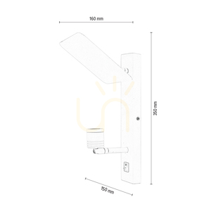 Nástěnné svítidlo Turid, 1xLED, 3100 K, 3 W, bílý kov, 16 cm small 2