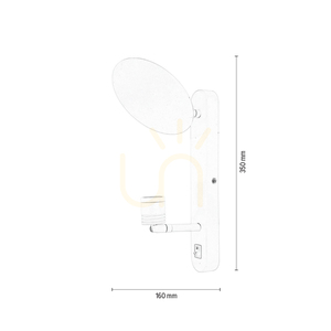 Nástěnné svítidlo Turid, 1xLED, 3100 K, 3 W, bílý kov, 16 cm small 2