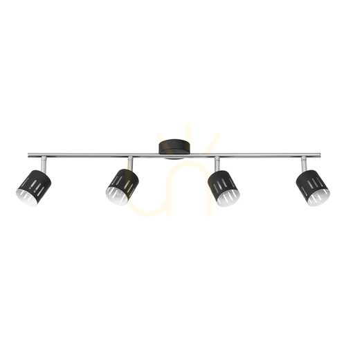 Kontrola Stropní svítidlo Ulrika, 4xG9, Max. 28 W, chrom/černý kov, 82 cm
